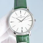 Vacheron Constantin Patrimony 85180 40*9mm 9015 Movement Green Strap Watch
